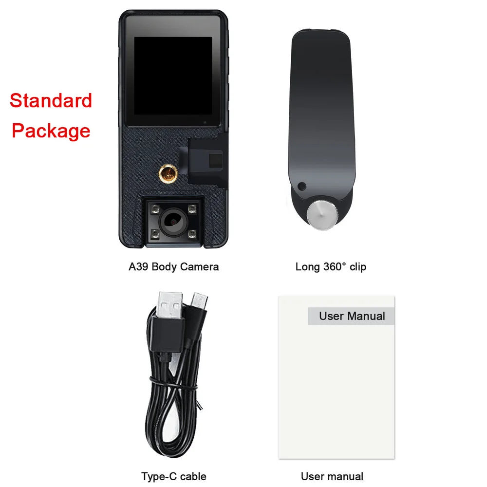 Full 1080P HD Mini Camera 3000mAh Camcorder Body Mount