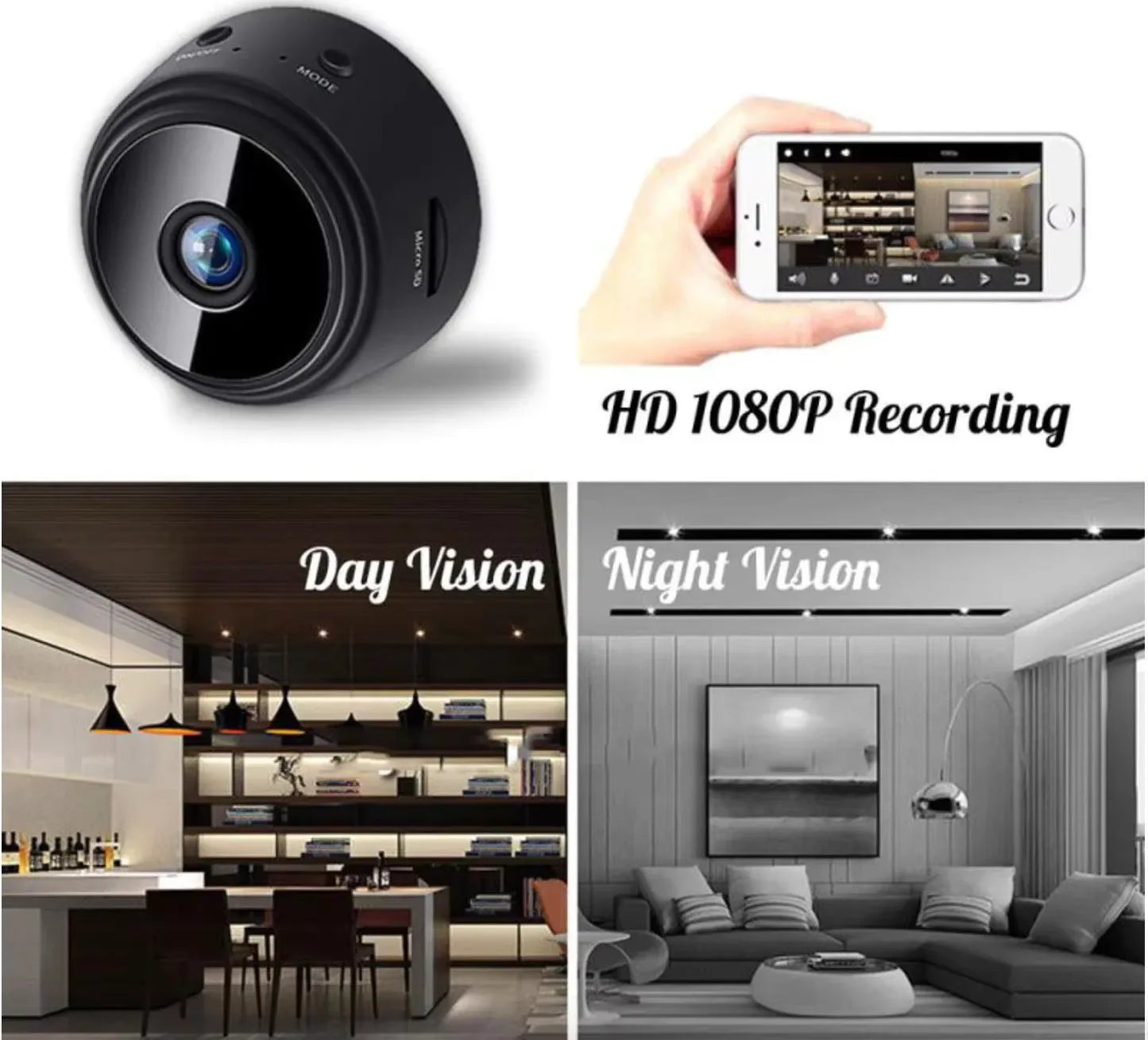 4K A9 Mini Wifi Camera Wireless Home Security Surveillance