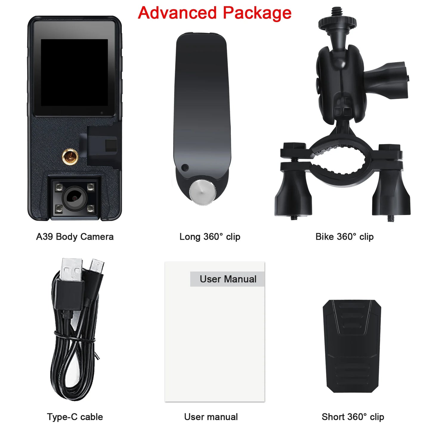 Full 1080P HD Mini Camera 3000mAh Camcorder Body Mount