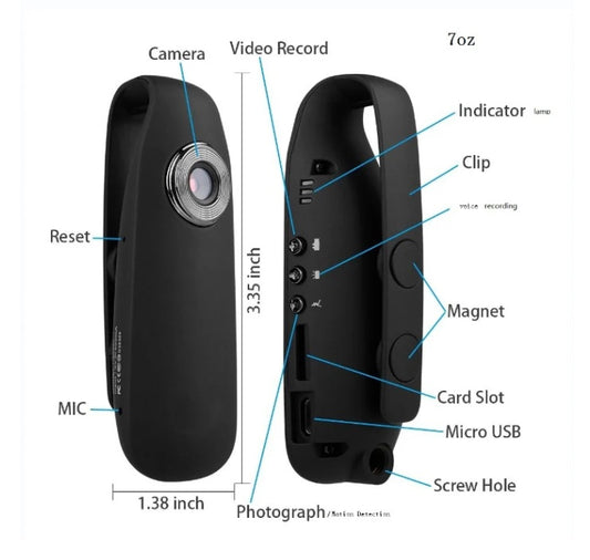 Mini Body Camera – Video Recorder Travel Protection Companion