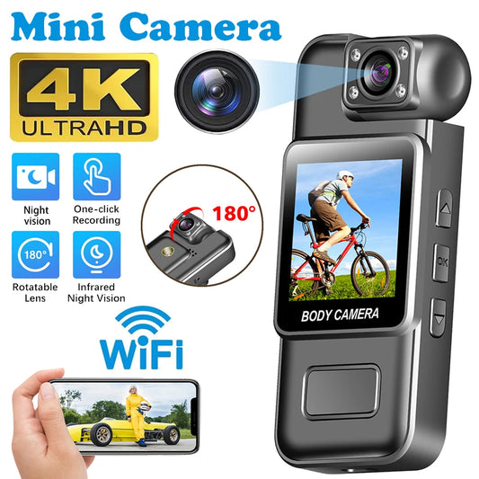 Ultra HD 4K WiFi Mini Camera Portable Digital Video Recorder